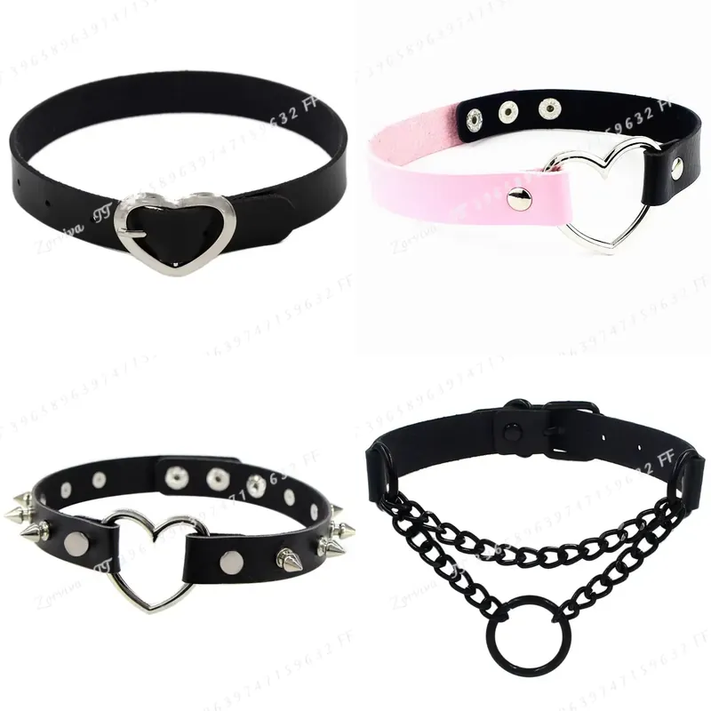 Goth Punk Spike Choker - Kalung Choker Gothic Punk Rock Harajuku