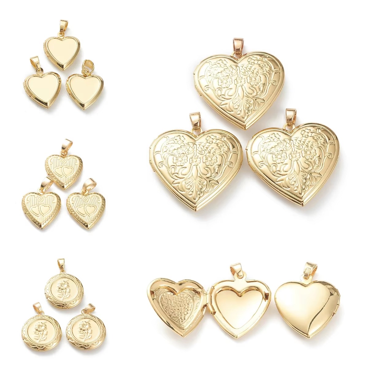 Heart Locket Necklace Photo - 10 Buah Liontin Foto Bentuk Hati