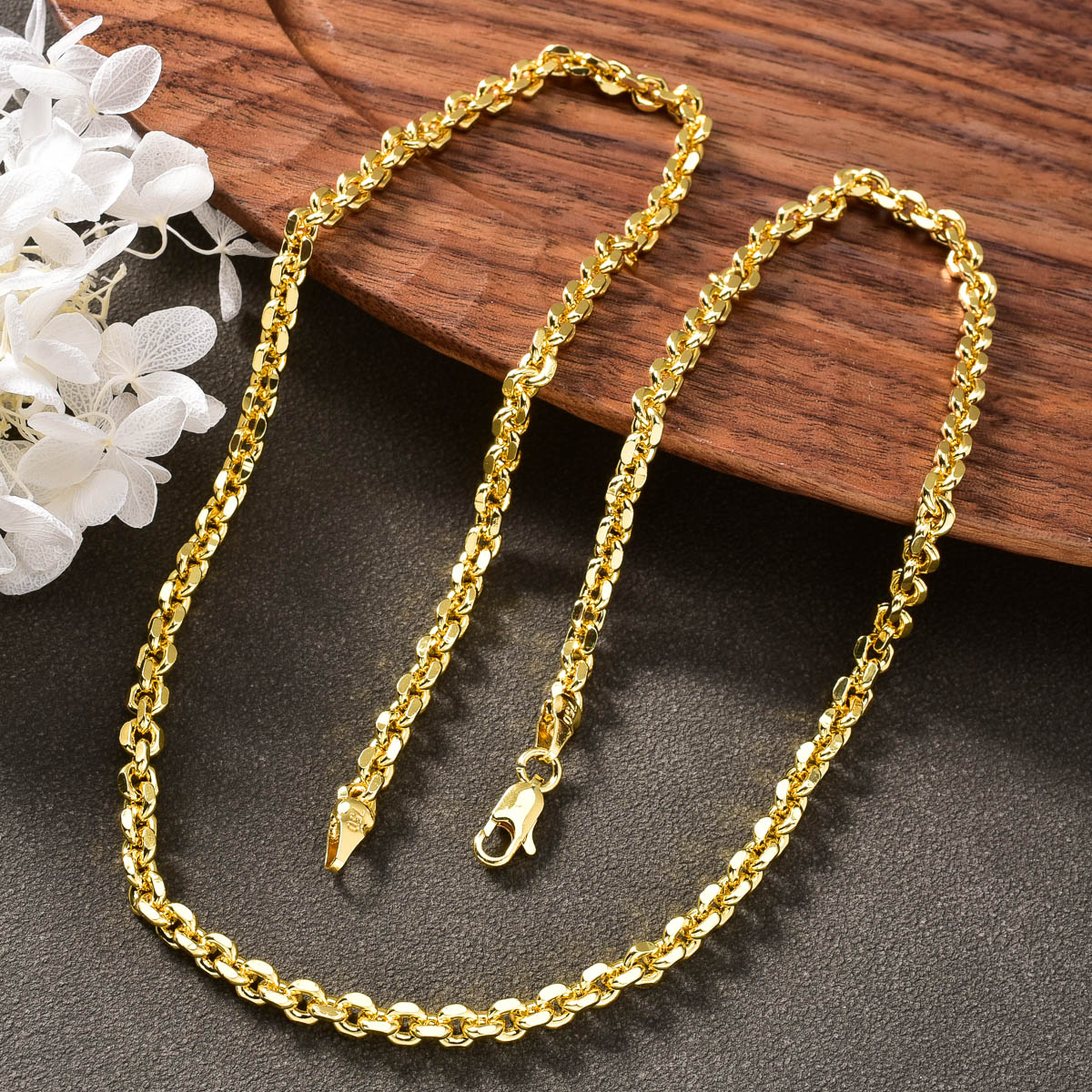 Cuban Link Chain 12Mm - Kalung Wanita Pria Italia 750 Berlian