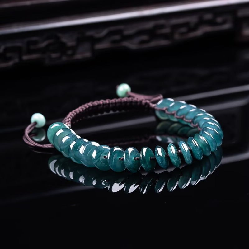 Necklaces - Gelang Manik-manik Abacus Zamrud Biru Alami