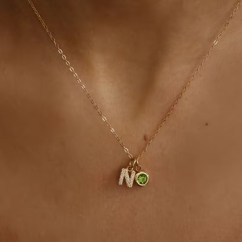 Custom Name Necklace Stainless Steel - Kalung Inisial A-Z Kustom untuk Wanita