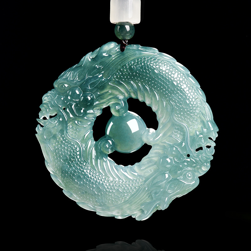 Necklaces - Kalung Liontin Bermerek Naga Ganda Giok