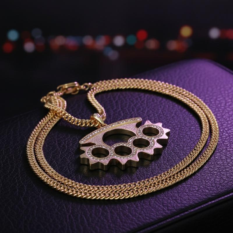 Layered Pendant Necklace Aesthetic - Kalung Liontin Baja Tahan Karat Punk