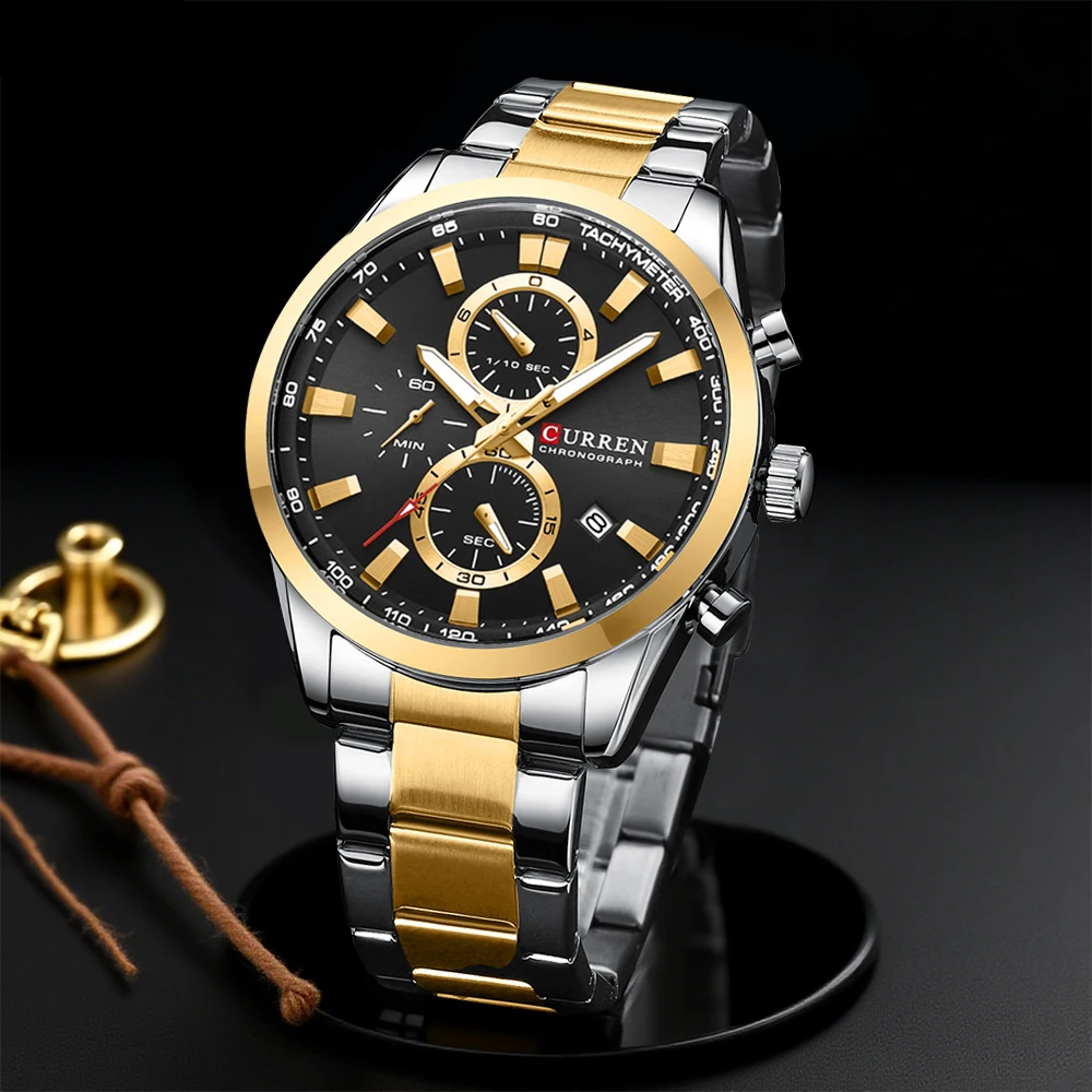 Watch Accessories - CURREN Jam Tangan Olahraga Chrono Kuarsa