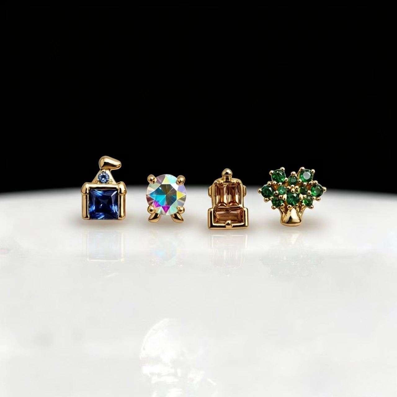 Earrings - Anting-anting Stud Taman Hiburan Lucu dan