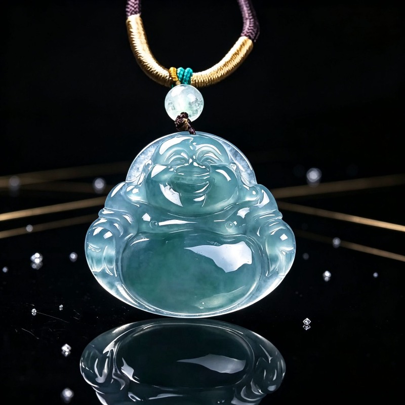 Necklaces - Liontin Buddha Air Biru Giok Zamrud
