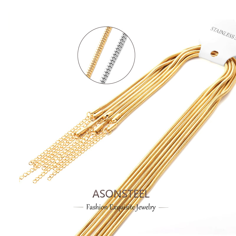 Cuban Link Chain 12Mm - ASONSTEEL 10 Buah/Lot Kalung Rantai Ular