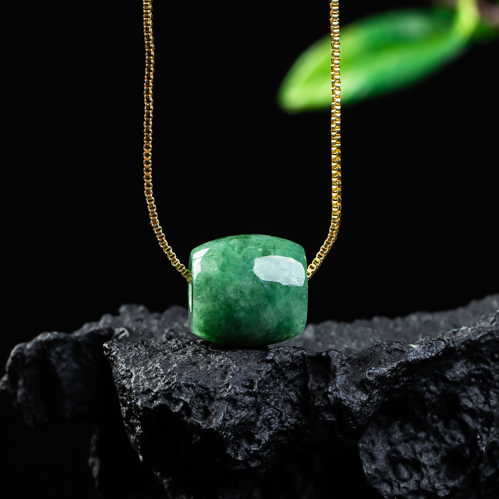 Necklaces - Liontin Manik Giok Asli Alami Kalung