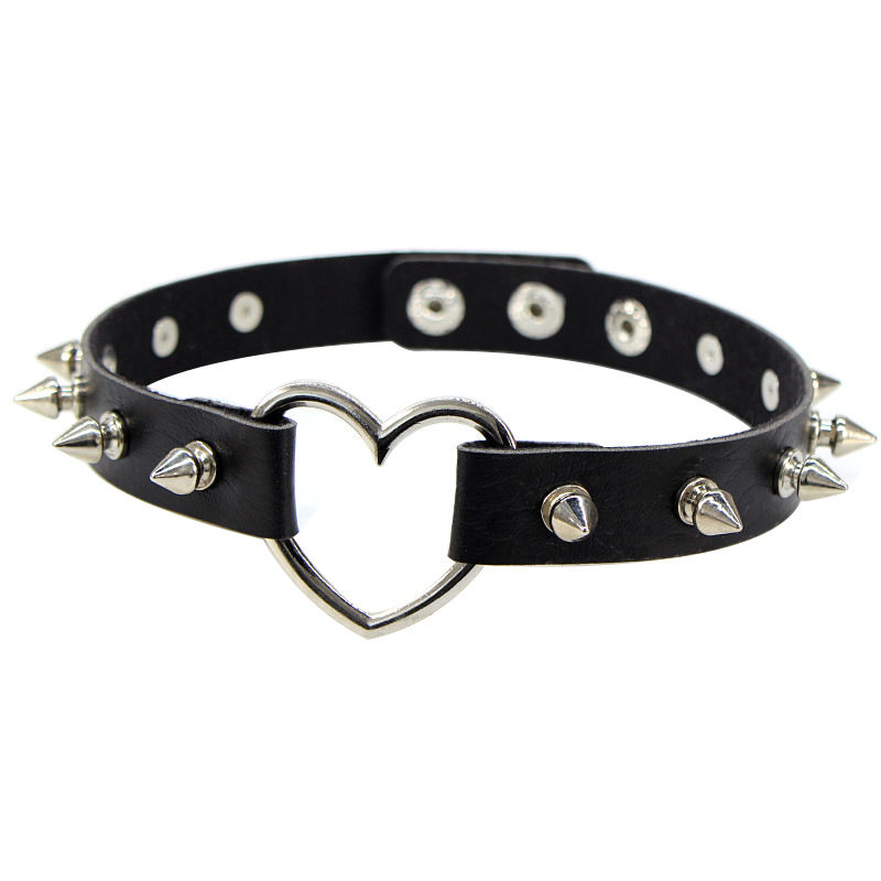 Goth Punk Spike Choker - Seksi Spike Punk Kerah Kulit Kalung