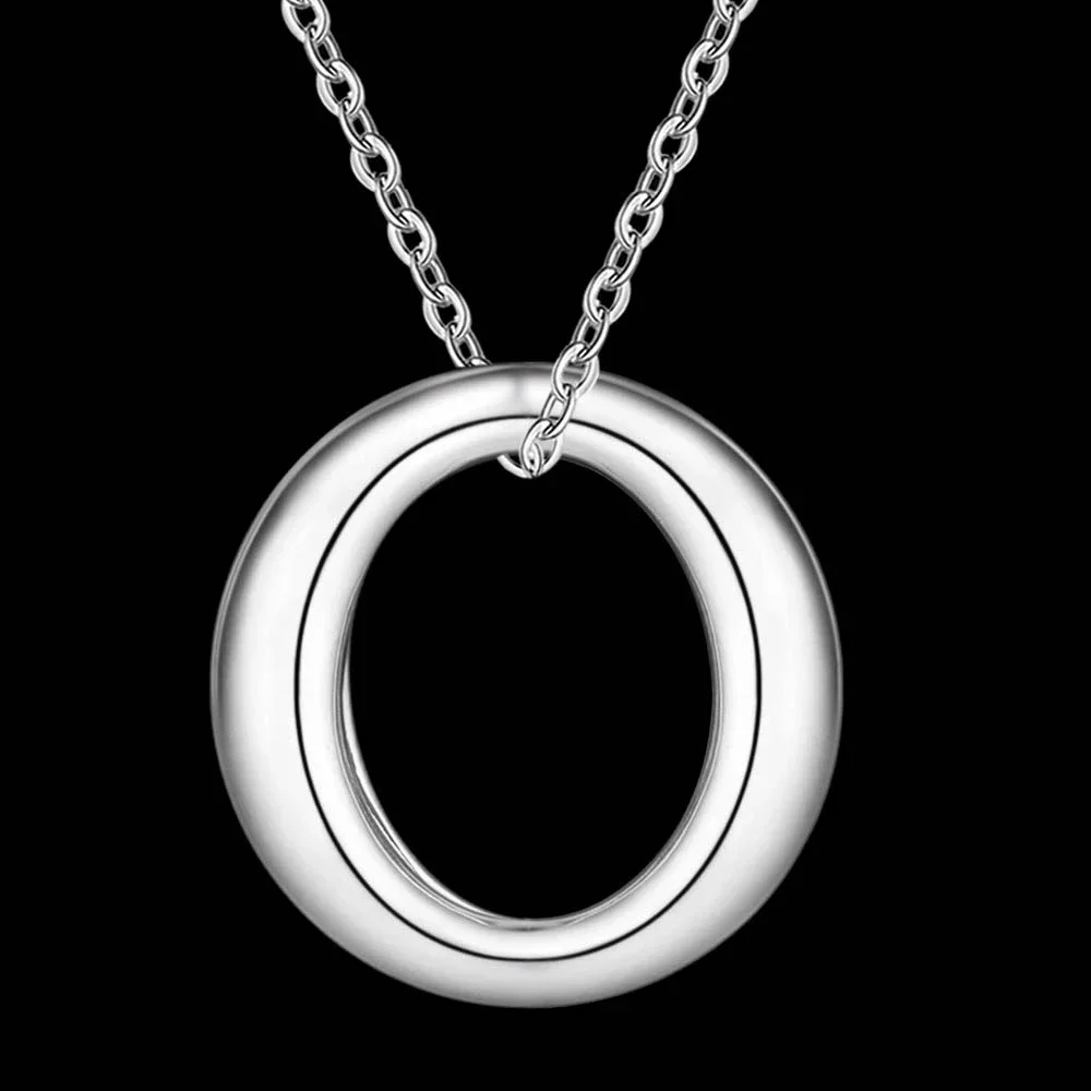 Kalung Liontin Bulat Sederhana - 925 Sterling Silver Chain Necklace Men ulasan dan harga