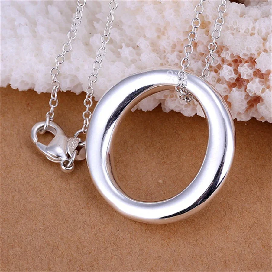 Kalung Liontin Bulat Sederhana - 925 Sterling Silver Chain Necklace Men ulasan dan harga