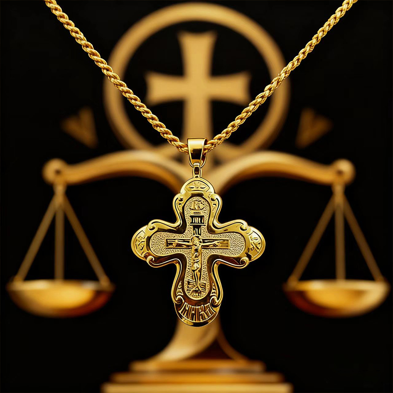 Salib Dada Ortodoks Baru 2026, - Cross Pendant Necklace Gold ulasan dan harga