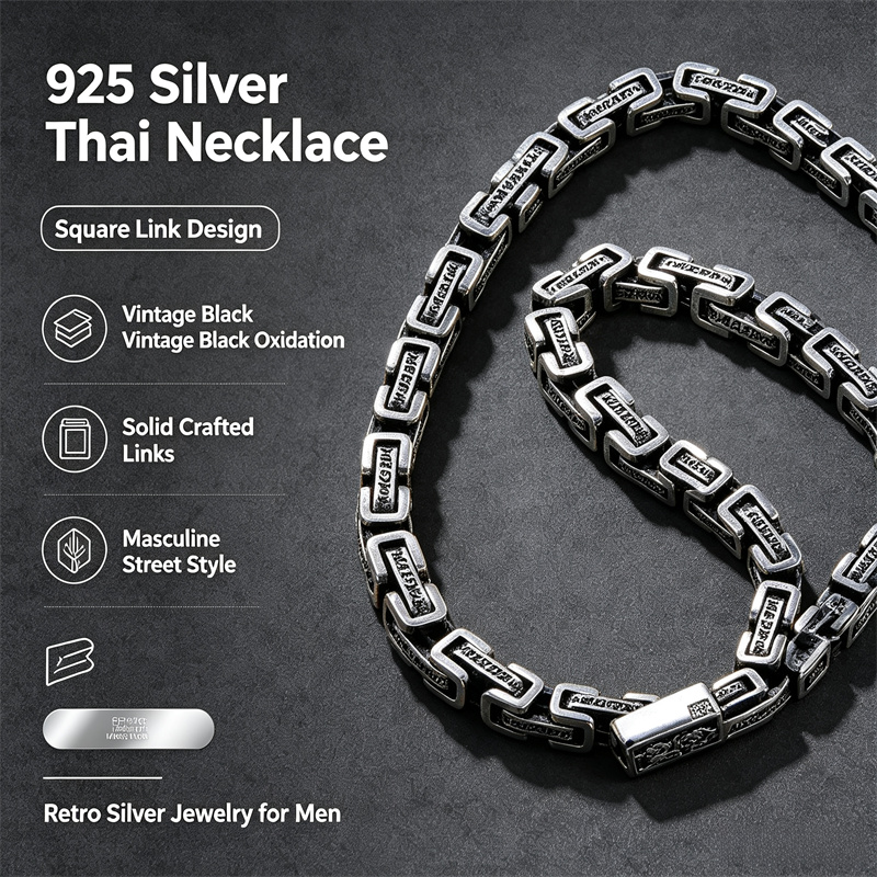 OUYADI Kalung Perak Sterling 9 - 925 Sterling Silver Chain Necklace Men ulasan dan harga