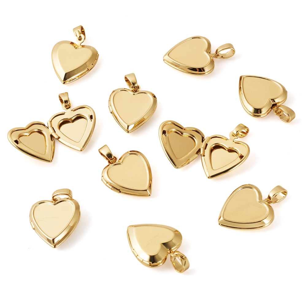 10 Buah Liontin Foto Bentuk Ha - Heart Locket Necklace Photo ulasan dan harga