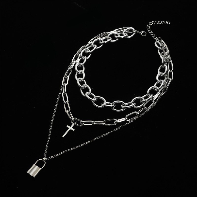 Perhiasan Estetika Grunge Berl - Layered Pendant Necklace Aesthetic ulasan dan harga