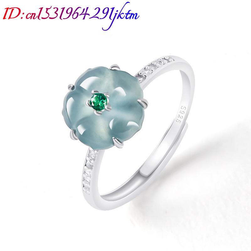 Cincin Bunga Giok Burma Biru 9 - Rings ulasan dan harga