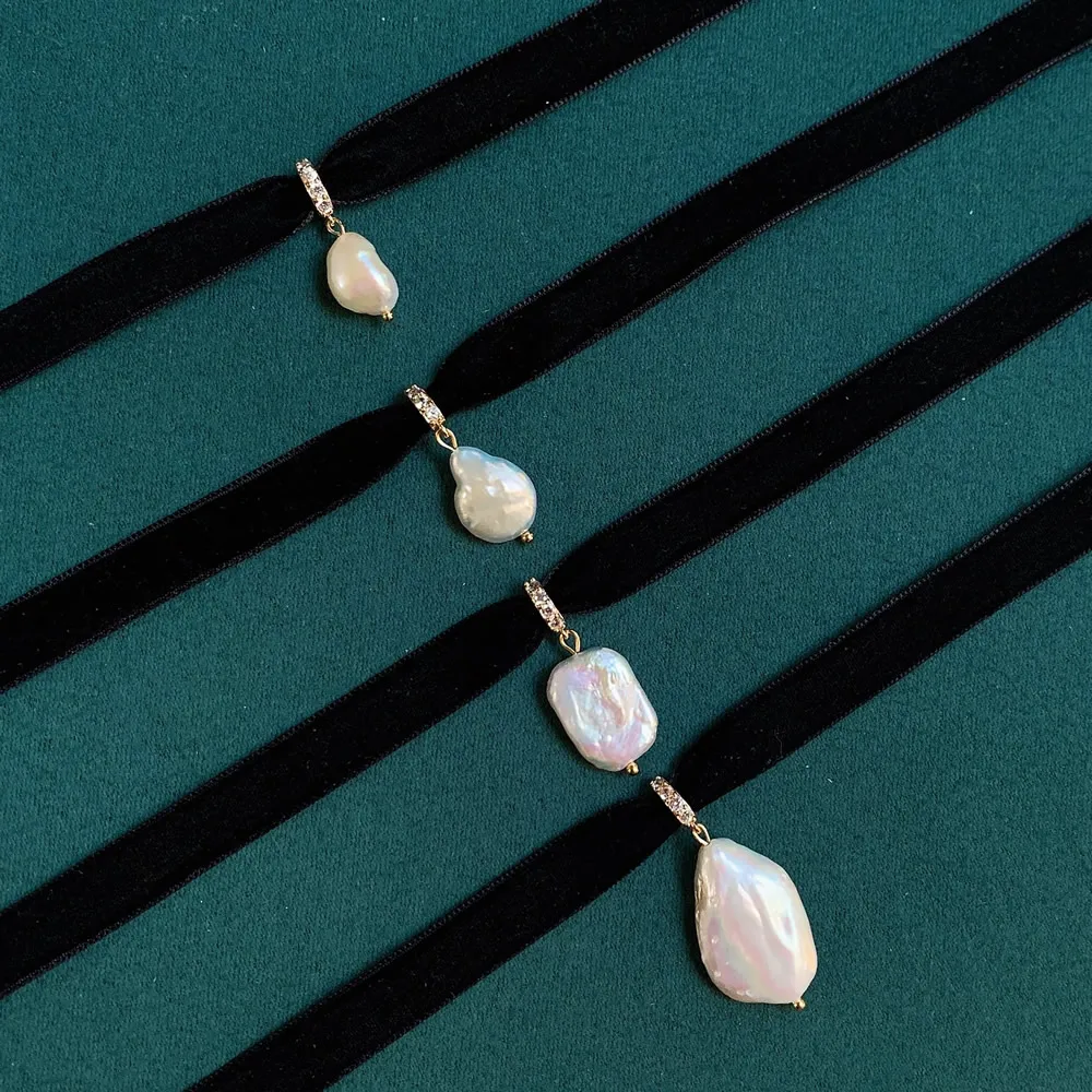 Kalung kerah pendek jimat muti - Pearl Choker Necklace Vintage ulasan dan harga