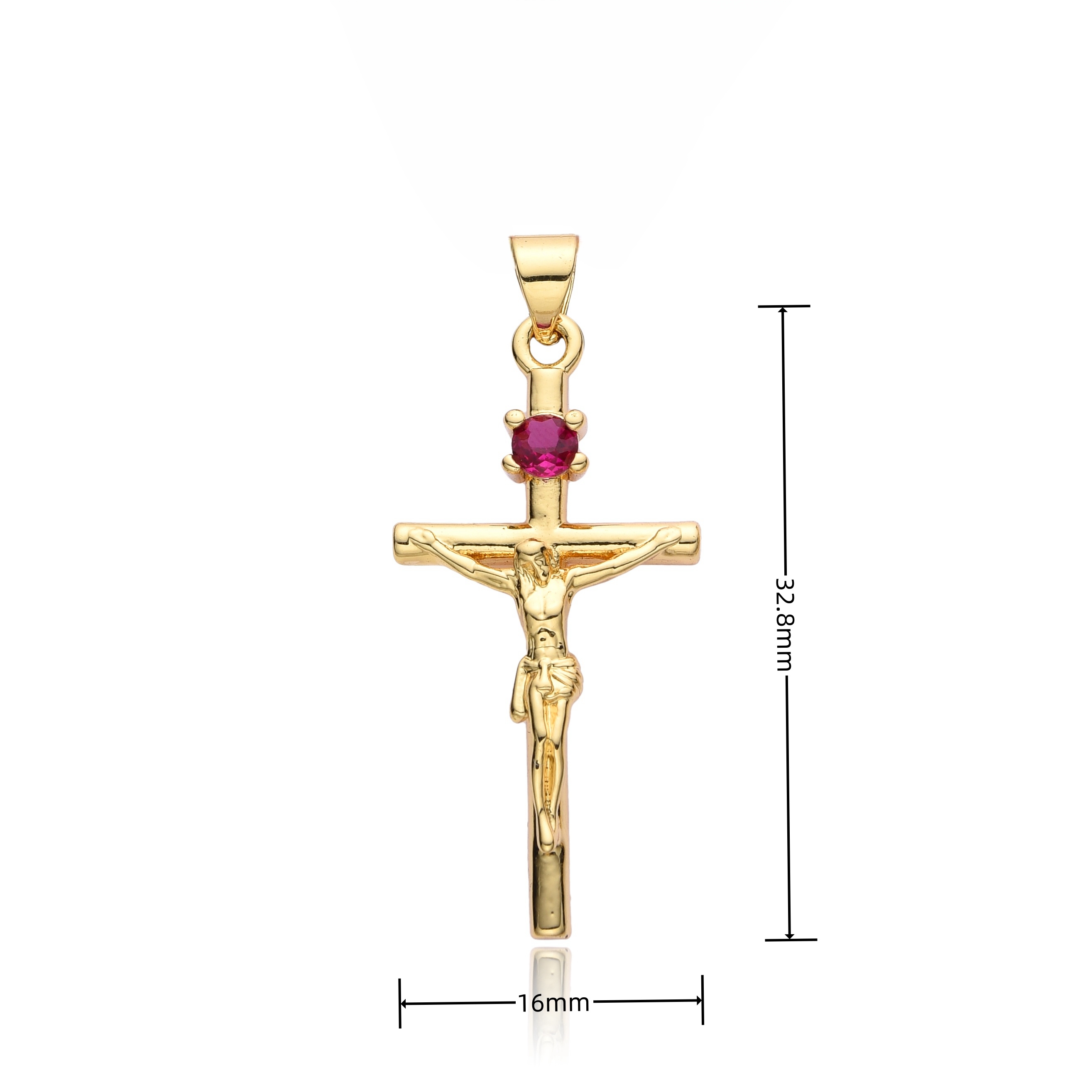 Liontin salib zirkon bertatahk - Cross Pendant Necklace Gold ulasan dan harga