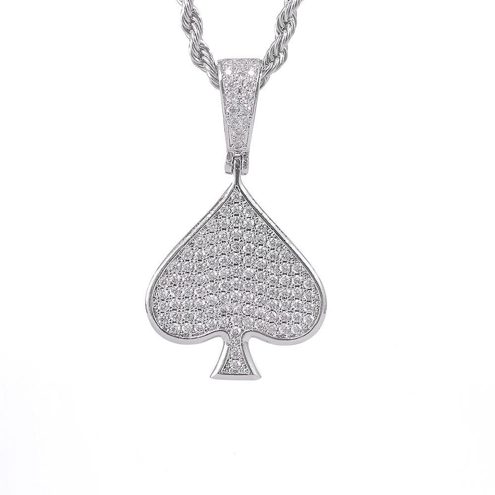 Liontin ESKEEm Iced Out VVS Mo - 925 Sterling Silver Chain Necklace Men ulasan dan harga