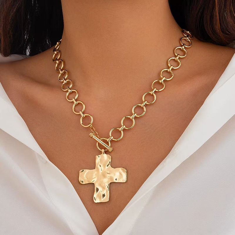 Kalung Salib Lapis Emas Tebal  - Cross Pendant Necklace Gold ulasan dan harga