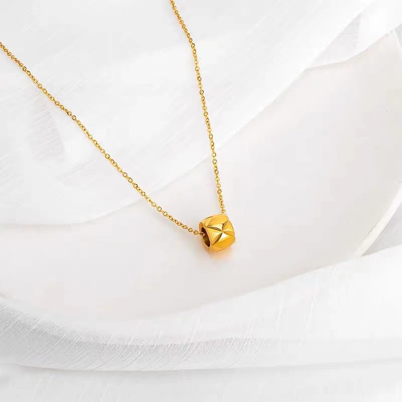 Kalung liontin manik-manik bul - Cross Pendant Necklace Gold ulasan dan harga