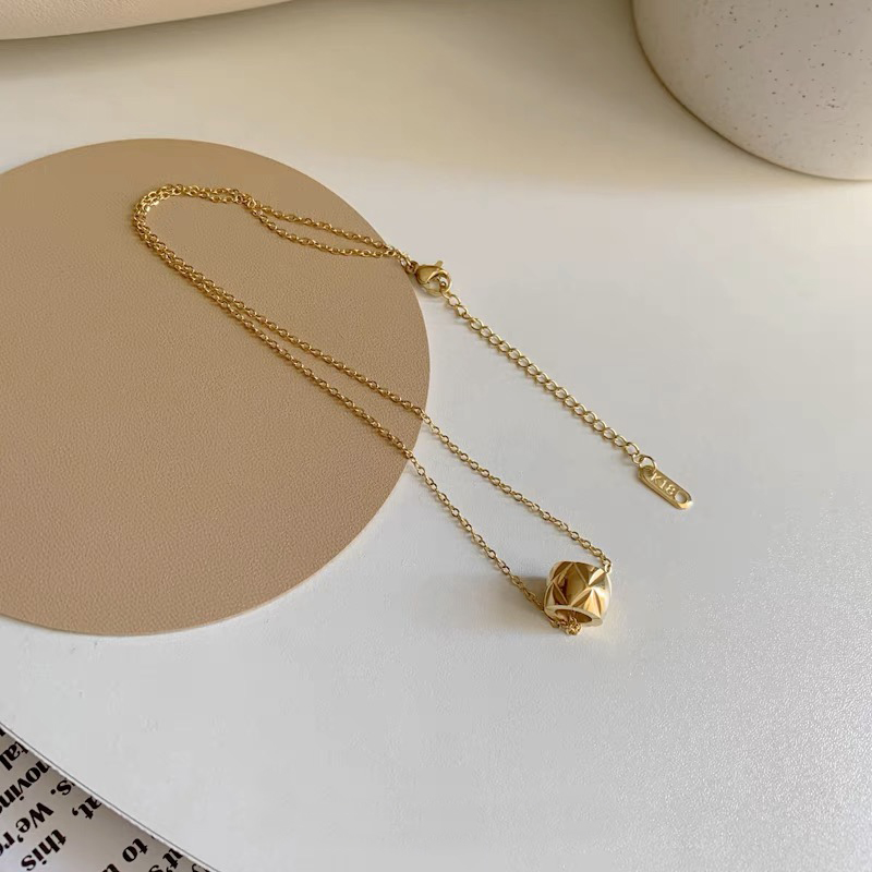 Kalung liontin manik-manik bul - Cross Pendant Necklace Gold ulasan dan harga