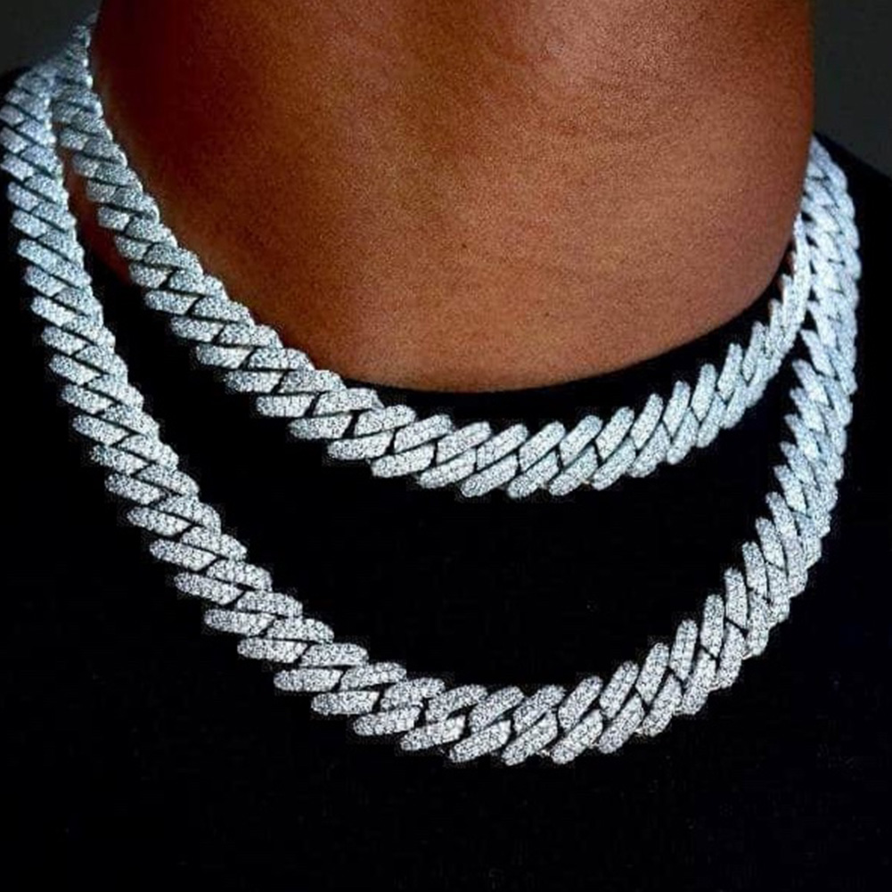 14mm Iced Out Prong rantai Kub - Cuban Link Chain 12Mm ulasan dan harga