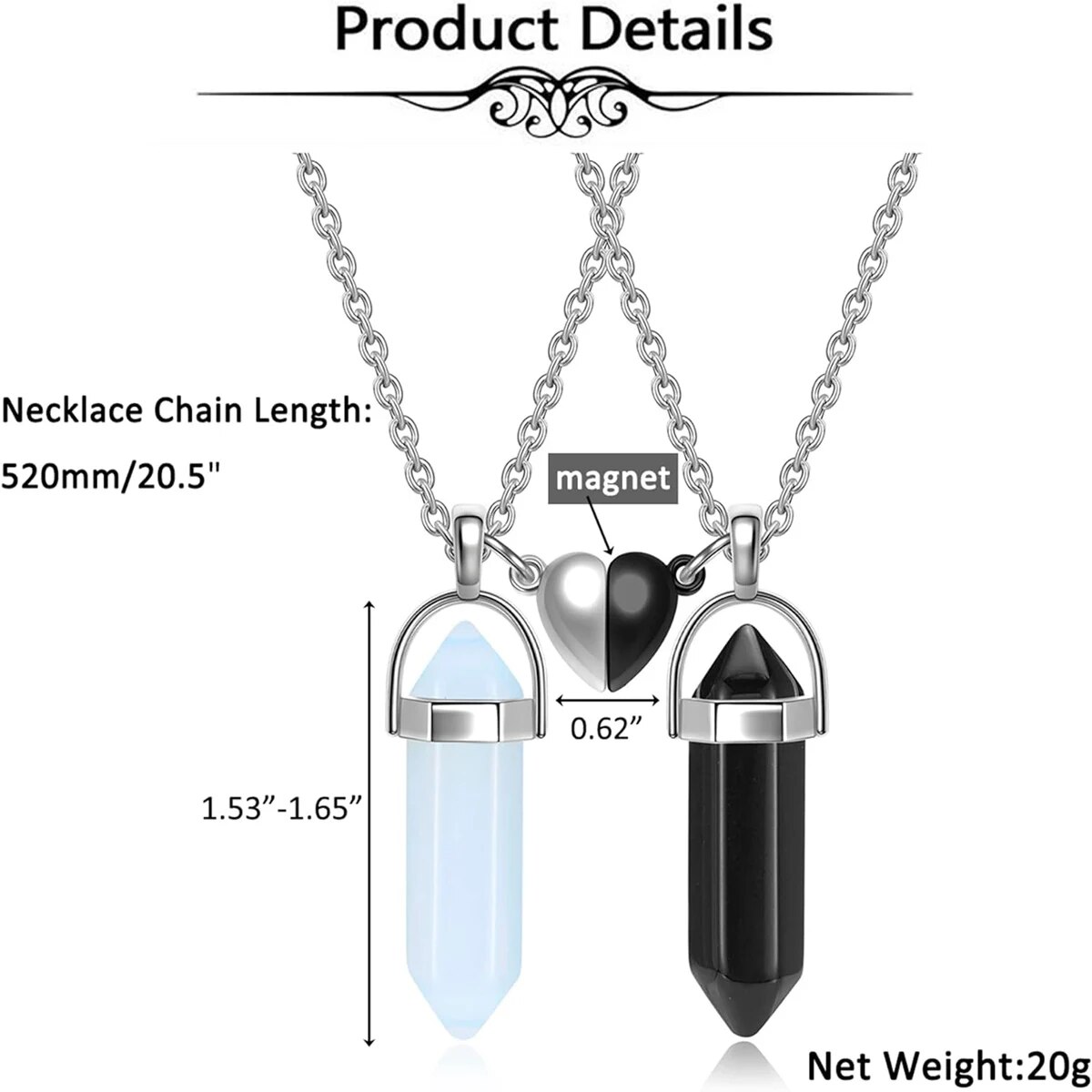 Kalung Persahabatan Kristal un - Magnetic Couple Matching Necklaces ulasan dan harga
