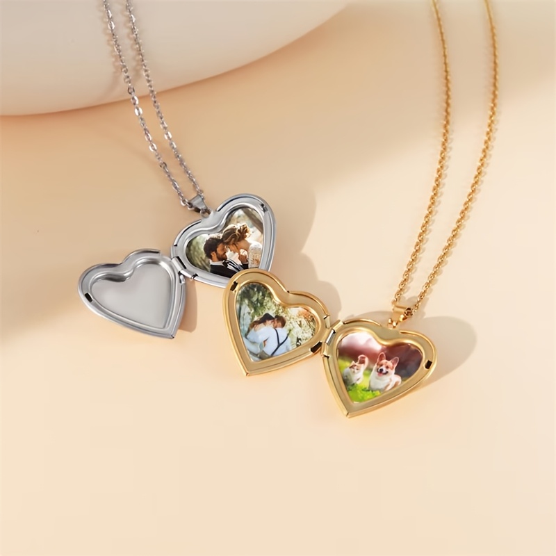 Kalung Liontin Hati 1/2 Gambar - Heart Locket Necklace Photo ulasan dan harga