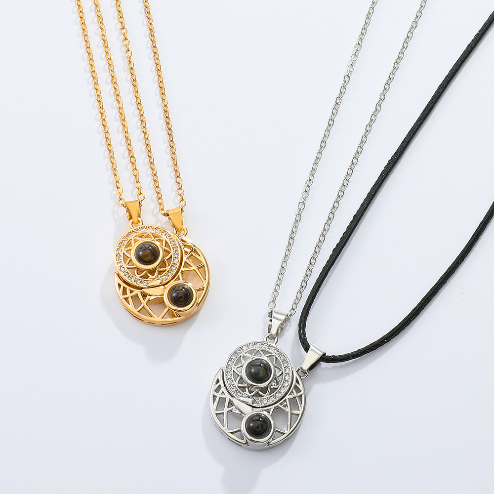 Kalung pasangan magnetik 100 b - Magnetic Couple Matching Necklaces ulasan dan harga
