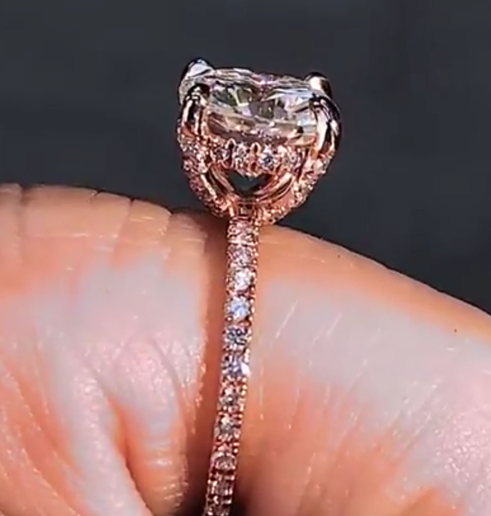 Cincin Pernikahan Wanita Emas  - Moissanite Engagement Ring 1 Carat ulasan dan harga