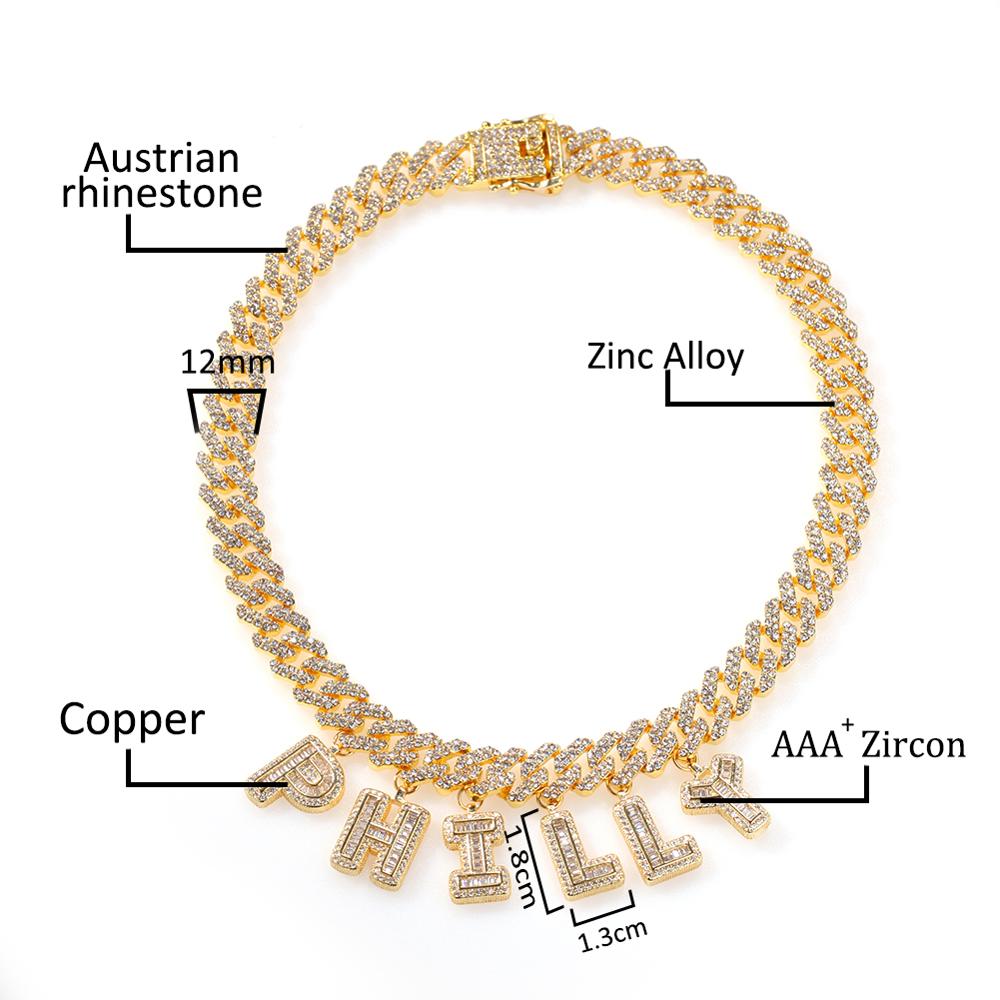 UWIN DIY Baguettecz huruf kalu - Cuban Link Chain 12Mm ulasan dan harga