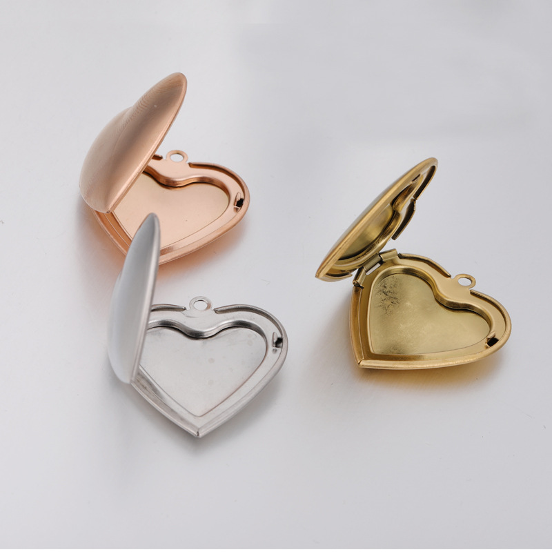 Fnixtar 10pcs Gantungan Kunci  - Heart Locket Necklace Photo ulasan dan harga