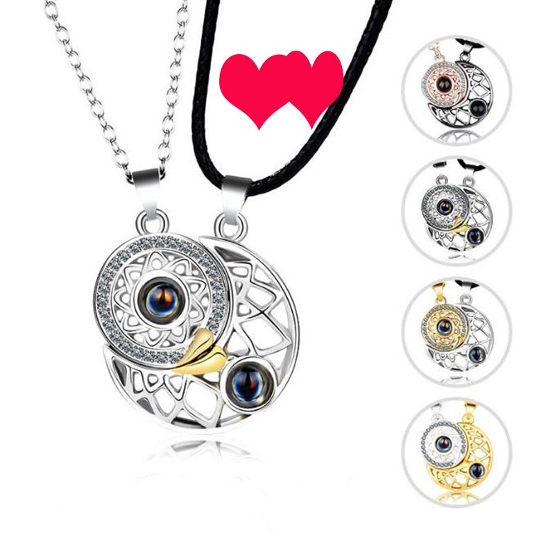 Kalung pasangan magnetik, 1 pa - Magnetic Couple Matching Necklaces ulasan dan harga