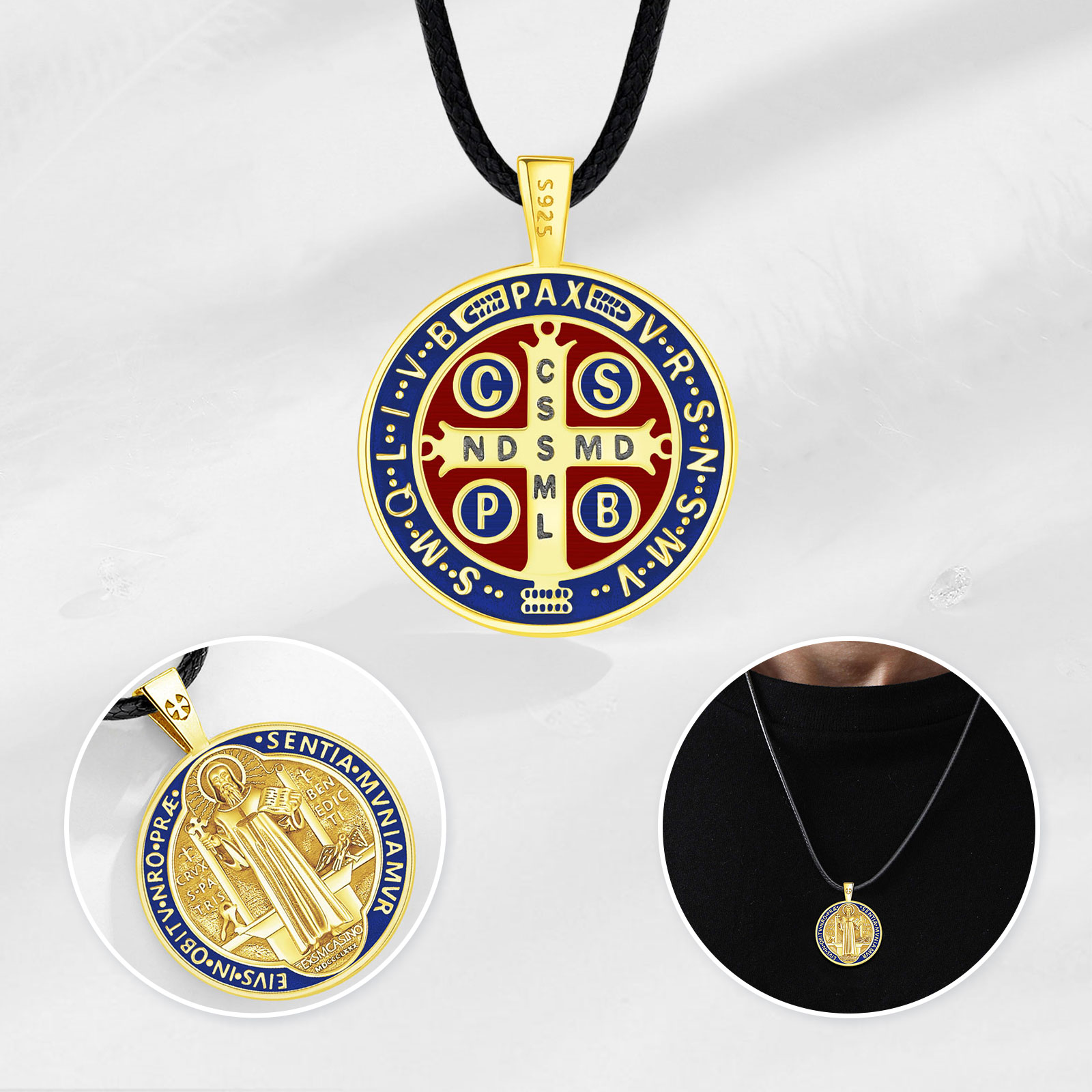 Eudora 925 Perak Murni Kalung  - Cross Pendant Necklace Gold ulasan dan harga
