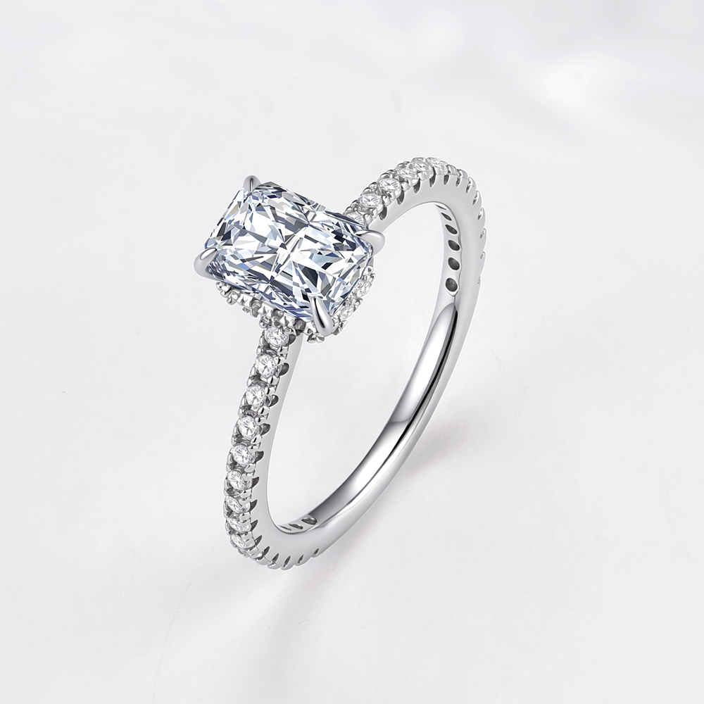Cincin Pernikahan Pertunangan  - Moissanite Engagement Ring 1 Carat ulasan dan harga
