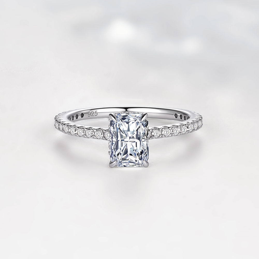 Cincin Pernikahan Pertunangan  - Moissanite Engagement Ring 1 Carat ulasan dan harga