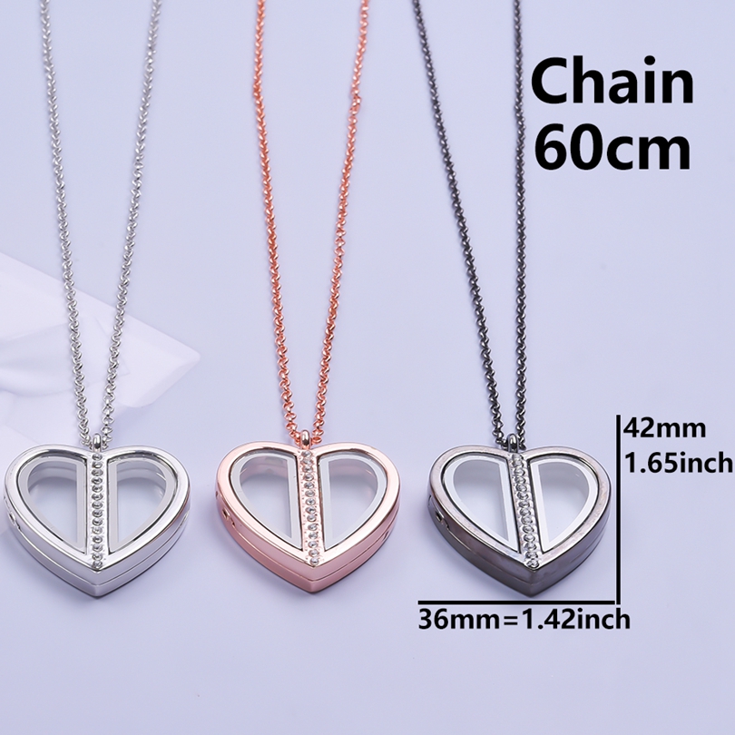 Kalung Liontin Hati Magnet unt - Heart Locket Necklace Photo ulasan dan harga