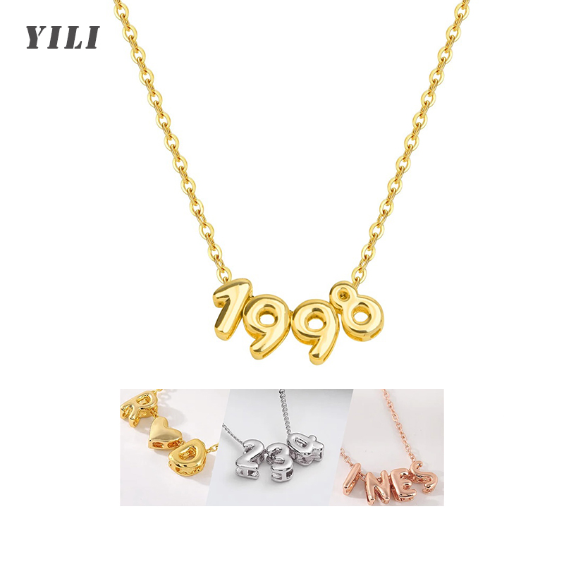 Kalung Huruf 3D Personalisasi, - Initial Letter Necklace 18K Gold ulasan dan harga