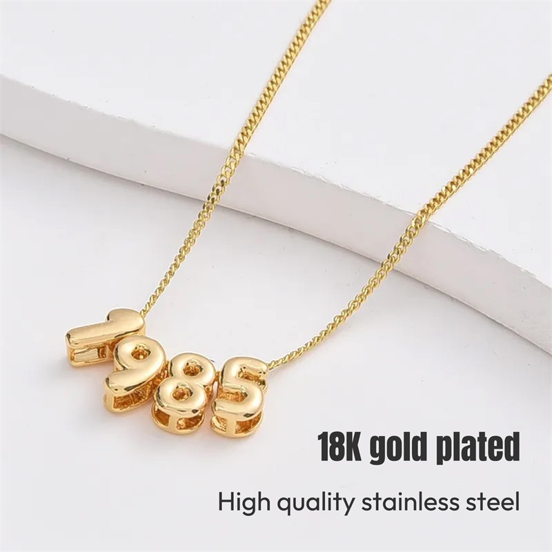 Kalung Huruf 3D Personalisasi, - Initial Letter Necklace 18K Gold ulasan dan harga