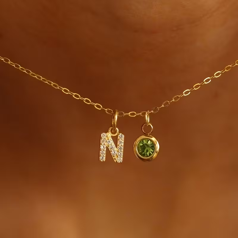 Kalung Inisial A-Z Kustom untu - Custom Name Necklace Stainless Steel ulasan dan harga
