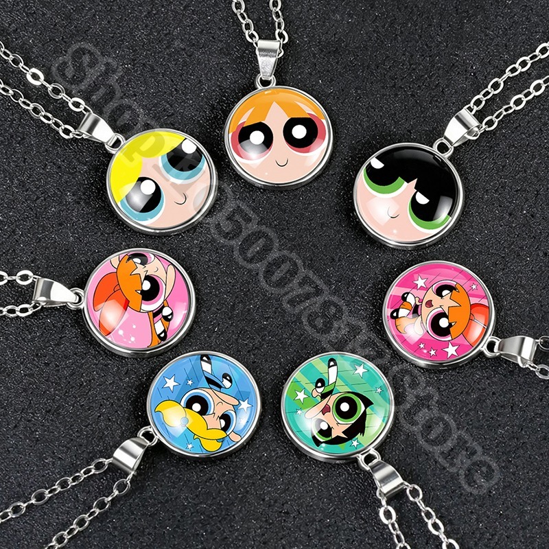 Kalung Lucu Powerpuffs Girls K - Anime Pendant Necklace ulasan dan harga