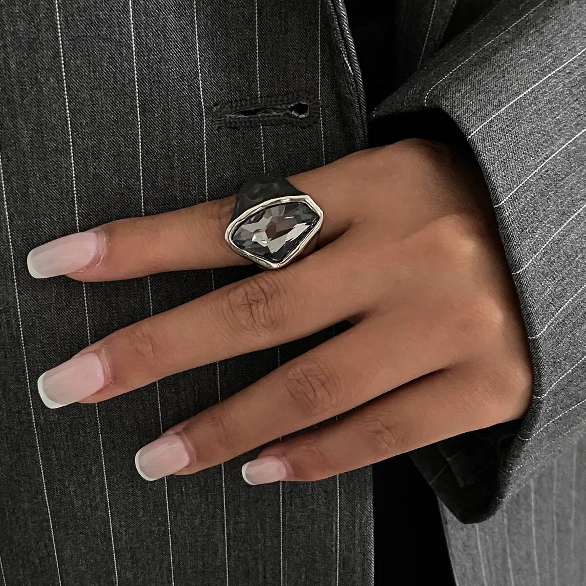 Salircon Cincin Terbuka Akrili - Vintage Punk Knuckle Rings Set ulasan dan harga