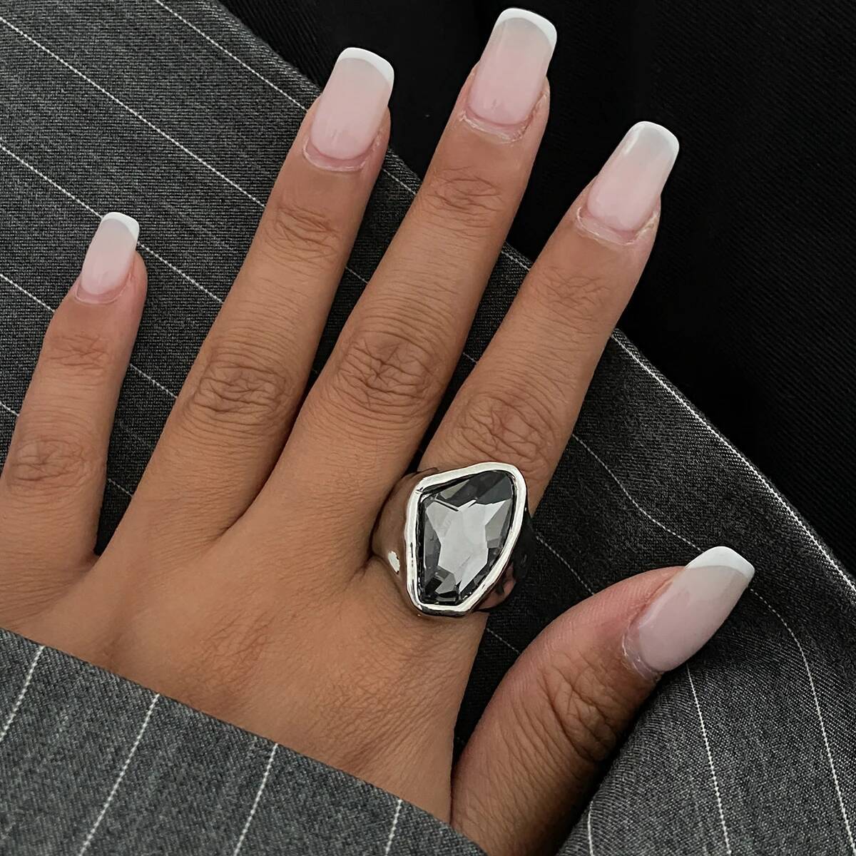 Salircon Cincin Terbuka Akrili - Vintage Punk Knuckle Rings Set ulasan dan harga