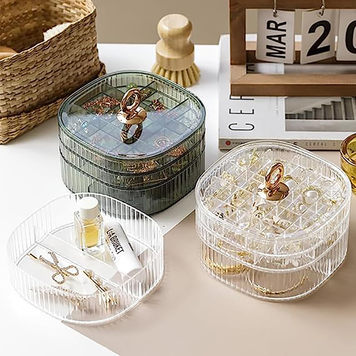 Kotak Perhiasan Transparan 3 L - Earrings ulasan dan harga