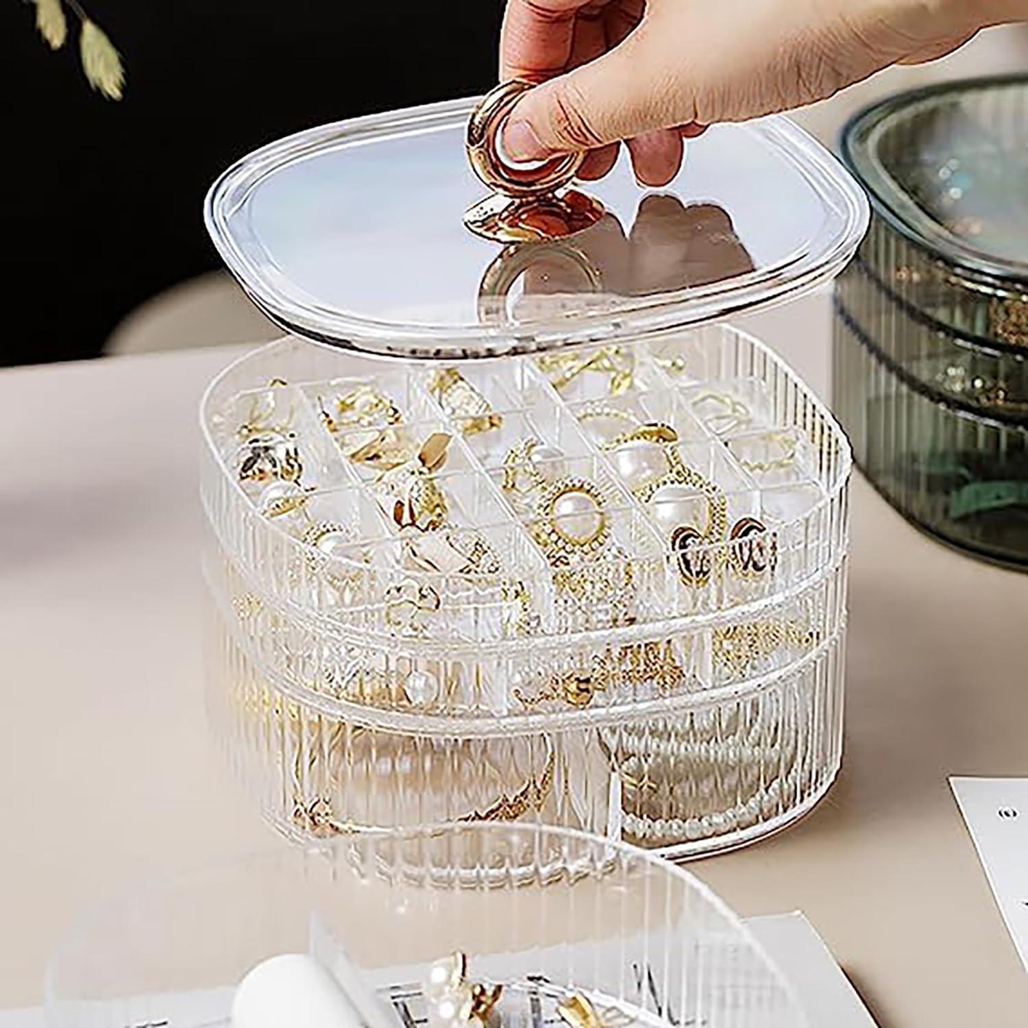 Kotak Perhiasan Transparan 3 L - Earrings ulasan dan harga