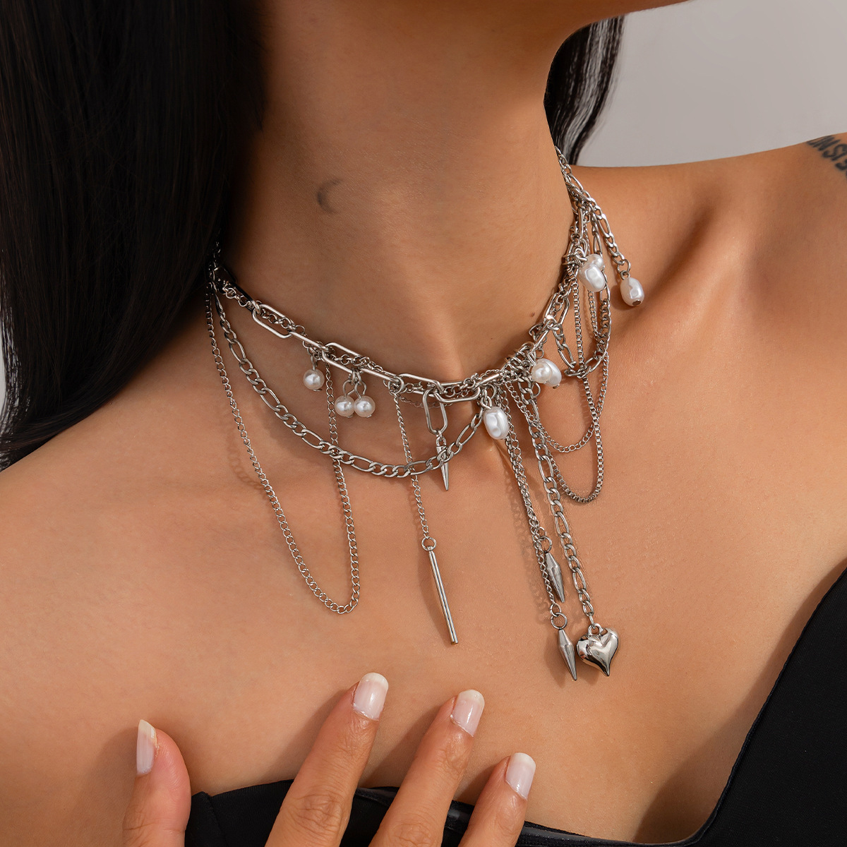 Kalung Mutiara Imitasi Vintage - Pearl Choker Necklace Vintage ulasan dan harga