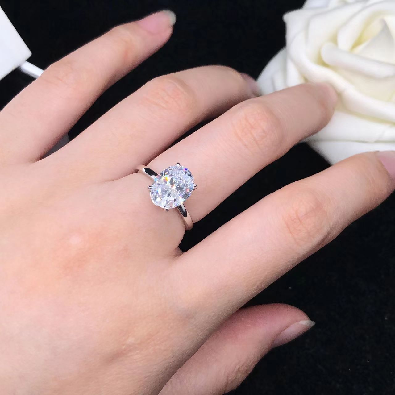 Cincin Pertunangan Moissanite  - Moissanite Engagement Ring 1 Carat ulasan dan harga