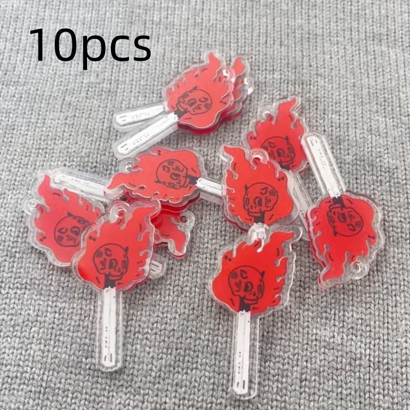 10 buah liontin tengkorak akri - Earrings ulasan dan harga