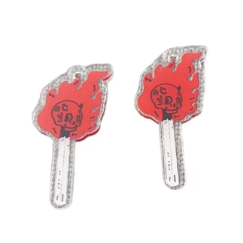 10 buah liontin tengkorak akri - Earrings ulasan dan harga